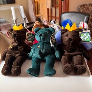 3 Salvino’s BAMM BEANOS Bears 1998 McGwire,Sosa, & Ripken Jr. NWT, PVC Pellets